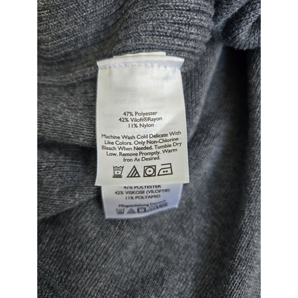 Eddie Bauer Men's XL Gray Mediumweight Thick Long Sleeve Crew Neck Knit Sweater - Picture 9 of 14